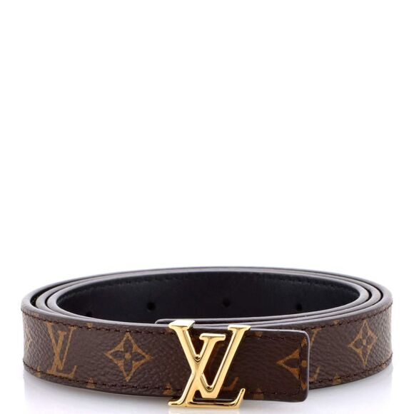 Louis Vuitton LV Initiales Belt Monogram Canvas Thin Brown